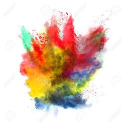 26345988-Freeze-motion-of-colored-dust-explosion-isolated-on-white--Stock-Photo